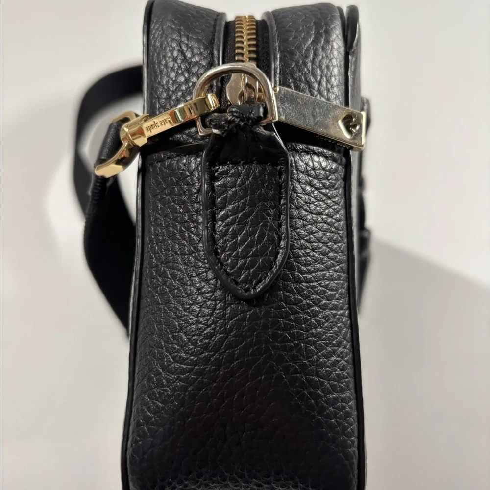 Kate Spade New York Hayes‎ Street Black Tassel Crossbody Bag Leather Minimalist